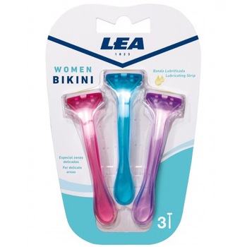 Aparat de ras pentru femei zone delicate LEA BIKINI, Blister 3 bucati Aparat de ras pentru femei zone delicate LEA BIKINI, Blister 3 bucati