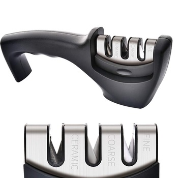 Ascutitor cutite Bohmann 3 in 1, diamant ,otel tungsten, ceramice, negru Ascutitor cutite Bohmann 3 in 1, diamant ,otel tungsten, ceramice, negru