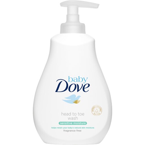 Lotiune de spalare Baby Dove Sensitive pentru par si piele, 400ml