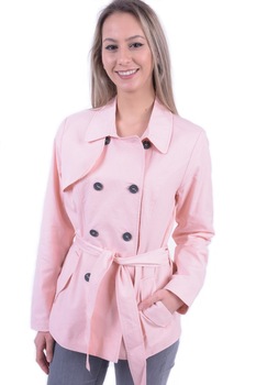 Trench scurt RoseSmoke, Roz, Only, Marimea L 40 EU Trench scurt RoseSmoke, Roz, Only, Marimea L 40 EU