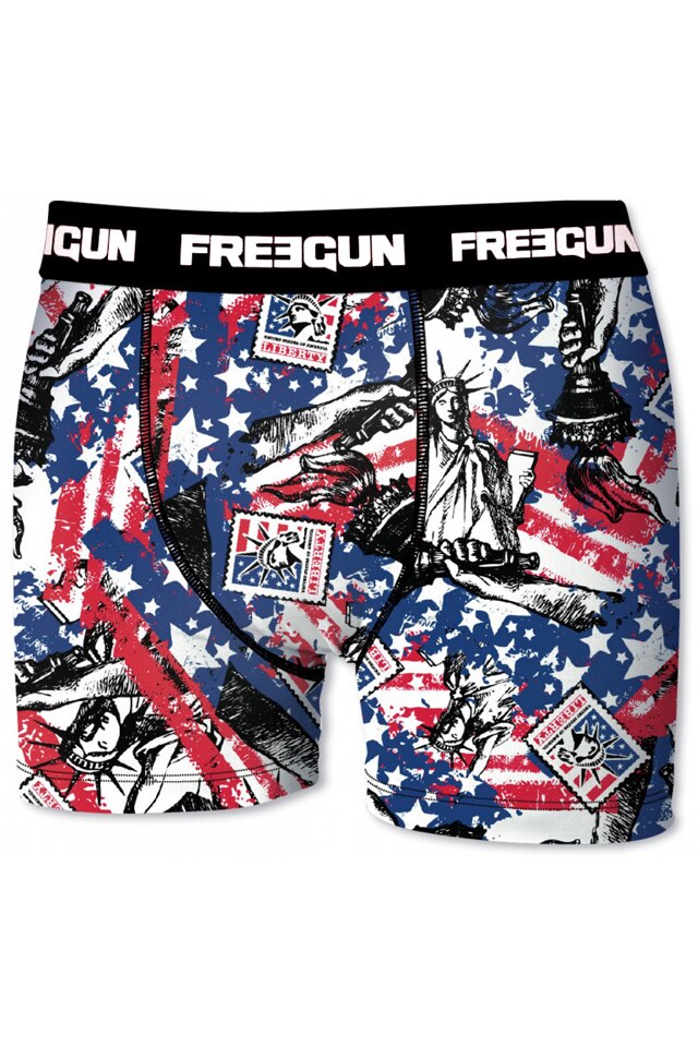 Boxeri imprimati barbati Freegun Liberty, multicolor, marimea S