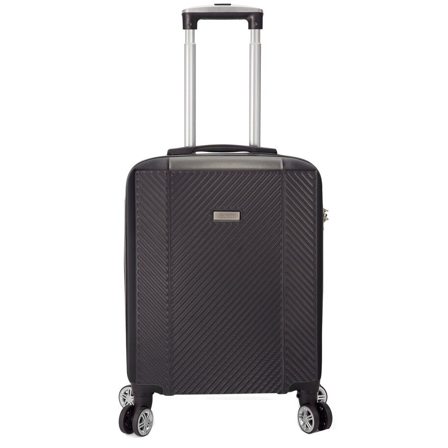 Troler Cabina, ABS, 4 Roti Duble Detasabile, Cifru TSA, BENZI, BZ 5357 - 55 cm, Negru