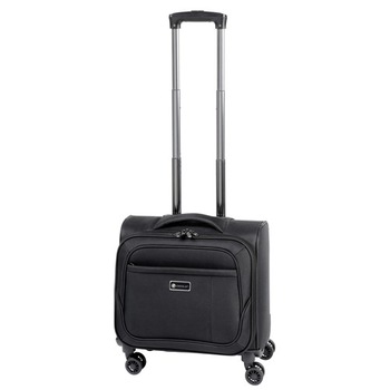 Troler Weser Diplomat S, elegant, poliester 1200D negru, 4 roti, 42 x 41,5 x 23 cm Troler Weser Diplomat S, elegant, poliester 1200D negru, 4 roti, 42 x 41,5 x 23 cm