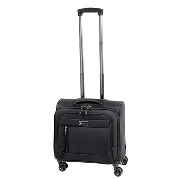 Troler Weser Diplomat, elegant, poliester 1200D negru, 4 roti, 44,5 x 43 x 26 cm Troler Weser Diplomat, elegant, poliester 1200D negru, 4 roti, 44,5 x 43 x 26 cm