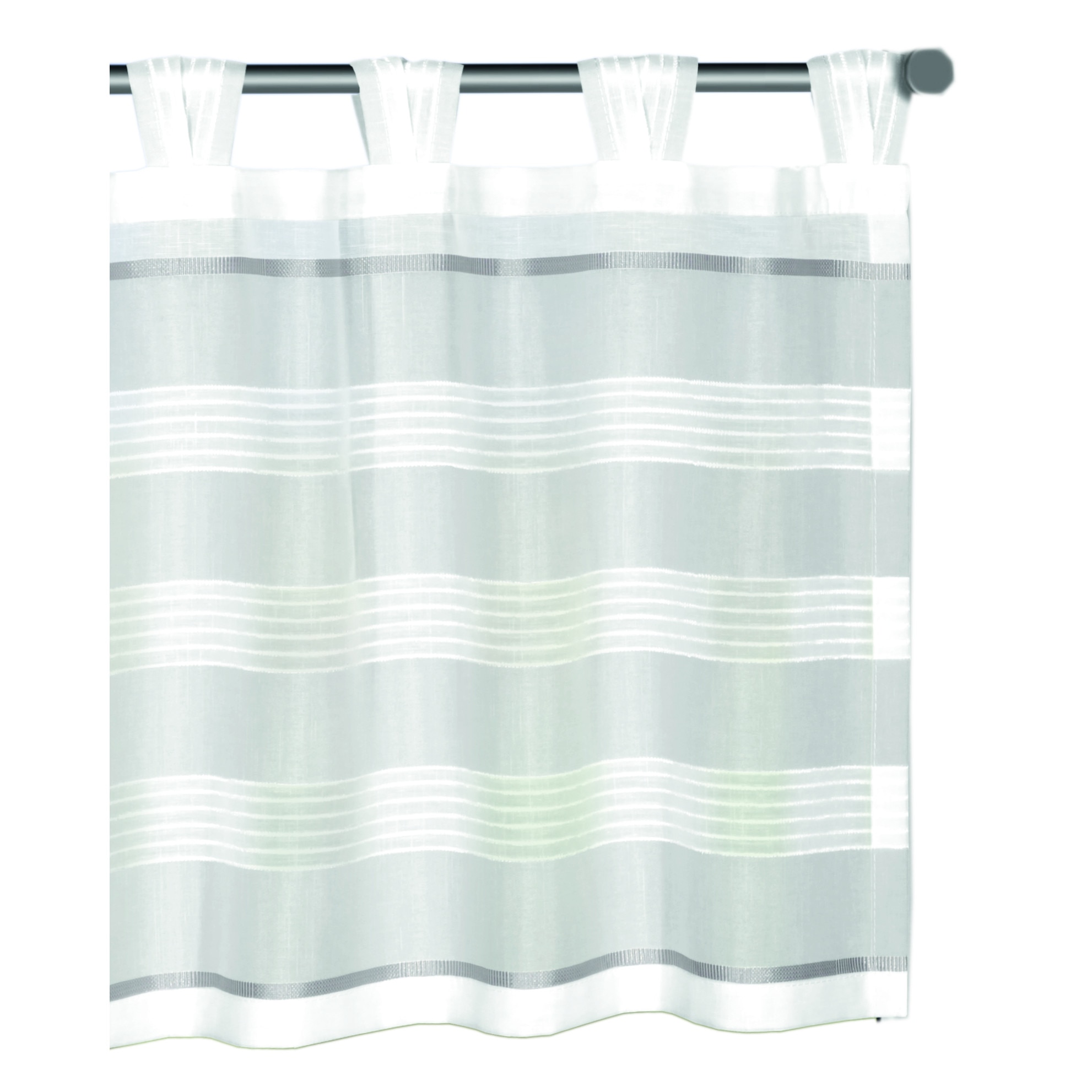 Perdea de bucatarie Bianca2 argintiu 45x140