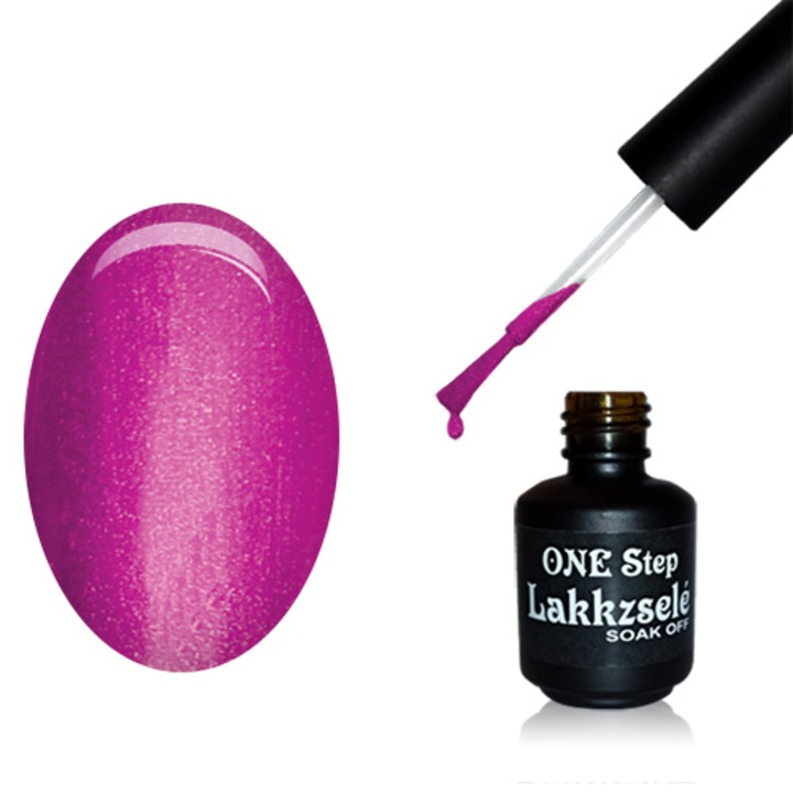 Oja semipermanenta One Step, MoonbasaNails, 036 Glittery dark magenta, 5 ml