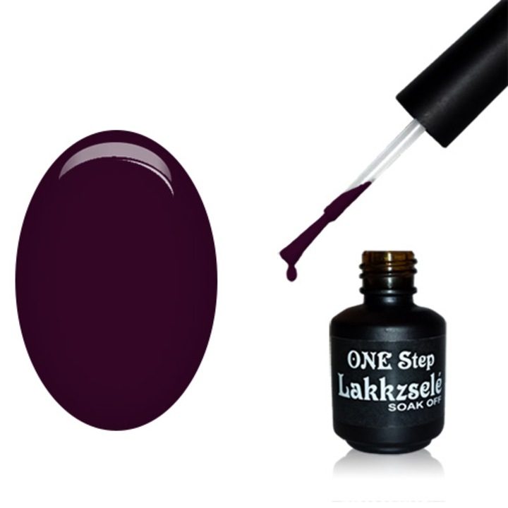 Oja semipermanenta One Step, MoonbasaNails, 017 Eggplant purple, 5 ml
