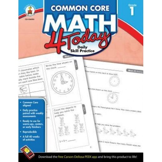 Common Core Math 4 Today, Grade 1: Daily Skill Practice, Erin McCarthy (Author)