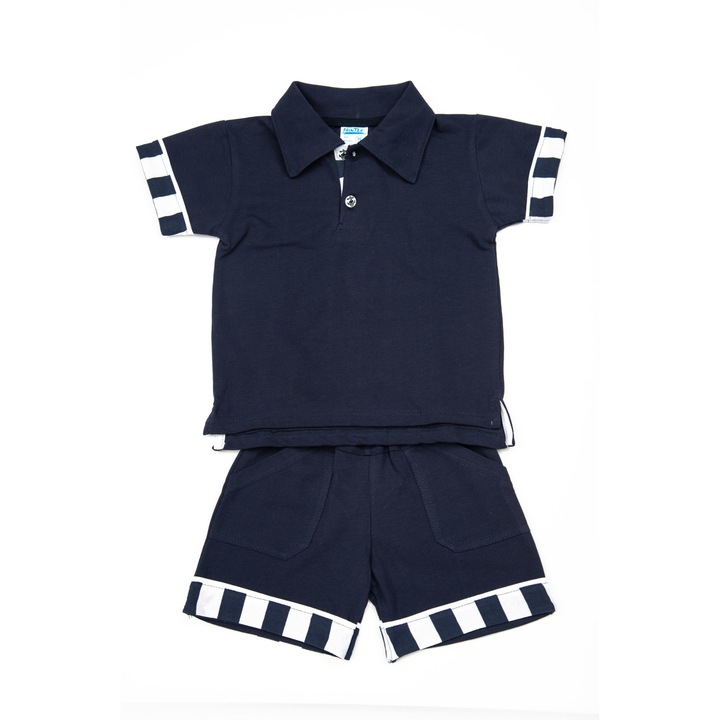 Gyerekkészlet, Printex, matróz, gallérral, K297, sötétkék, 116cm