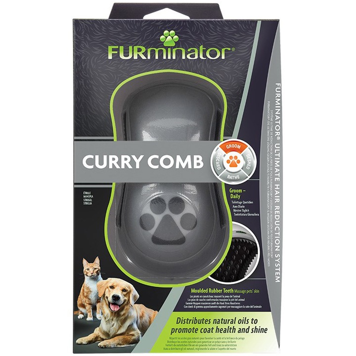Pieptan FURminator, Curry Comb pentru caini şi pisici