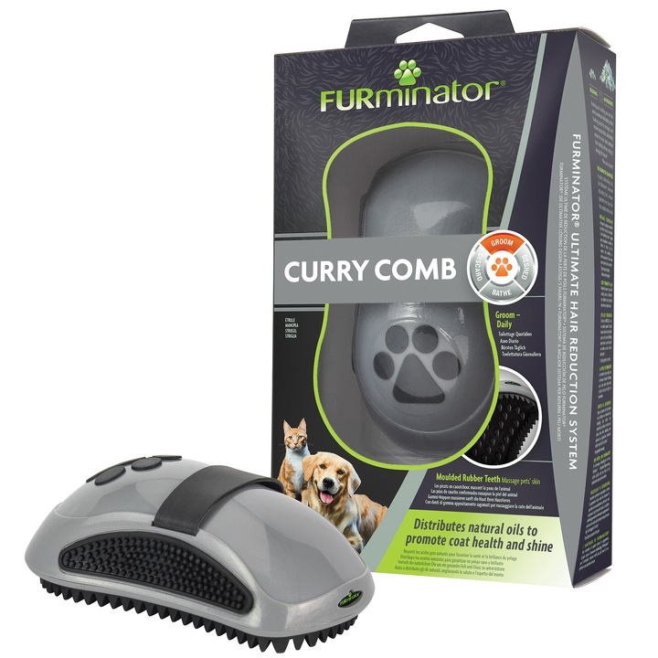 Pieptan FURminator, Curry Comb pentru caini şi pisici