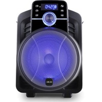 boxa profesionala portabila akai  display led lumini disco functie inregistrare conectivitate bluetooth port usb slot sd card aux in fm radio acumulator 1800 mah negru imagen 52_0_
0