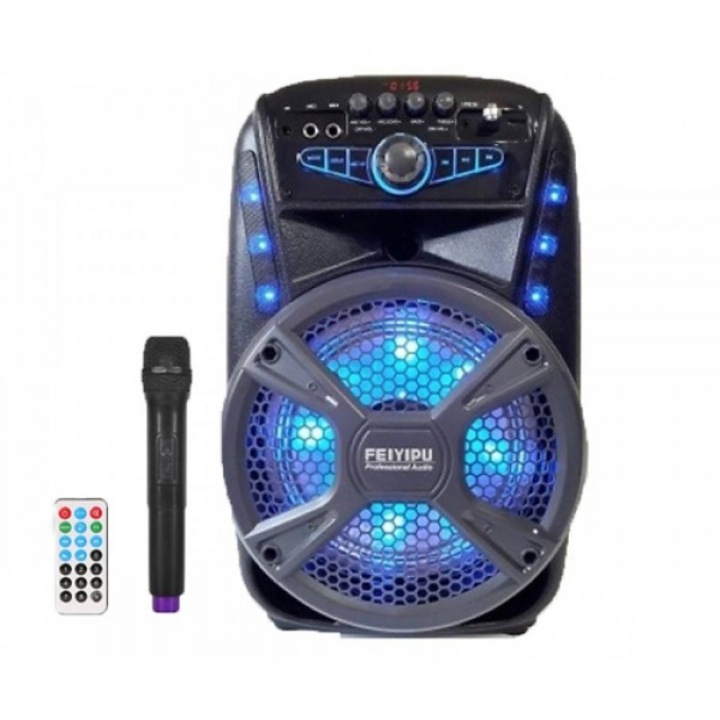Boxa karaoke portabila, Feyipu, Baterie incorporata, FM/MP3/SD/Bluetooth, Microfon