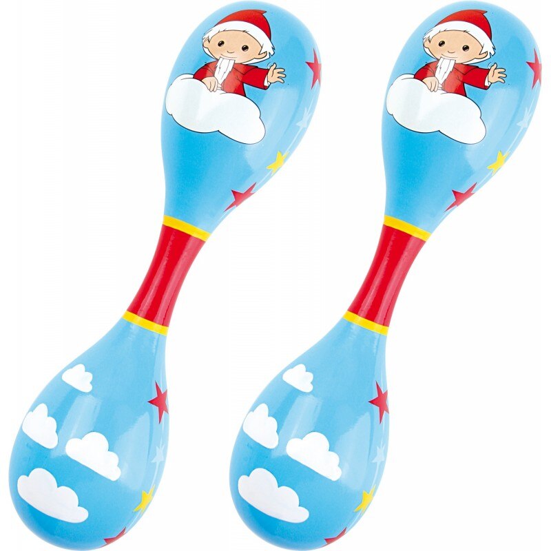 Zornaitoare Sandman Maracas, Small Foot, lemn, set 2 buc, 1 an+
