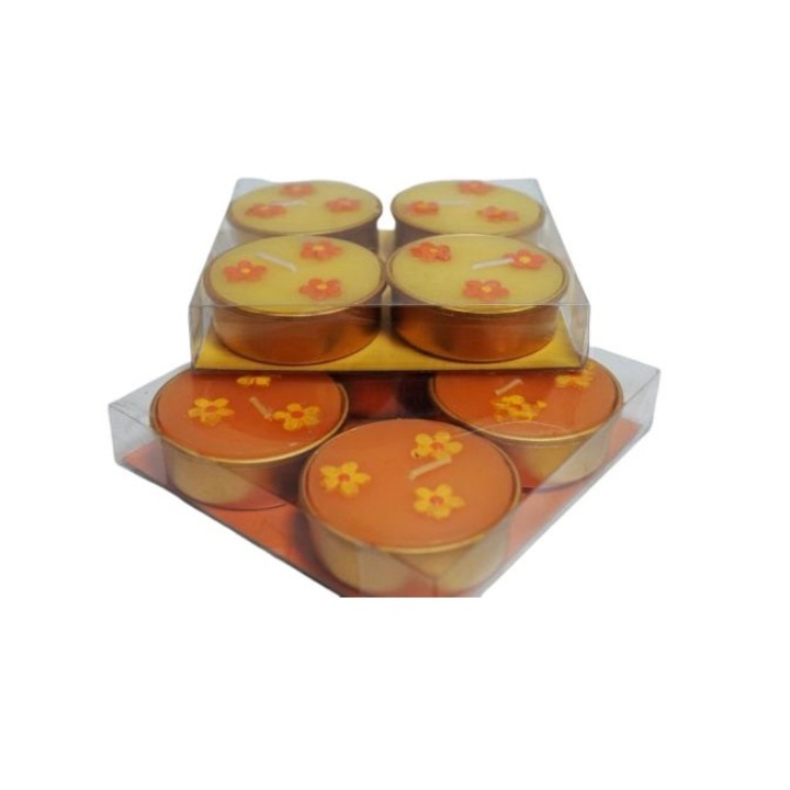 Свещи с цветя Stilvera 4 броя в комплект