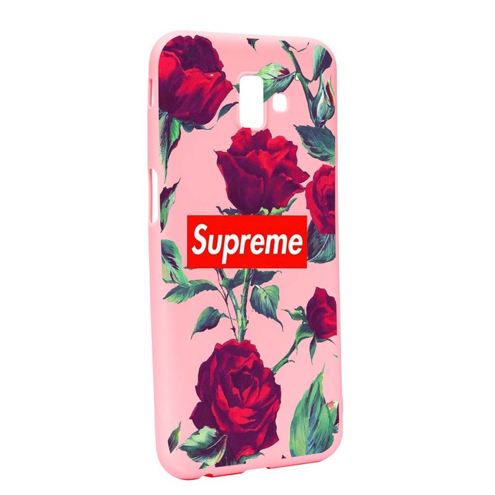 Supreme védőtok, Rose Samsung Galaxy J6 Plus / J6 Prime készülékhez, kopásálló, csúszásgátló, prémium szilikon, P262