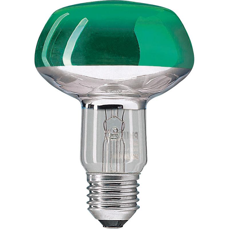over there keep it up Mobilize Bec incandescent, Philips, Reflector Colored, E27, 60W, 1000 de ore, verde  - eMAG.ro
