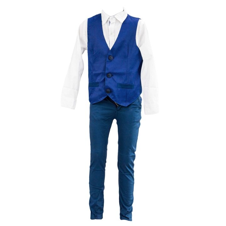 Costum casual-elegant, albastra
