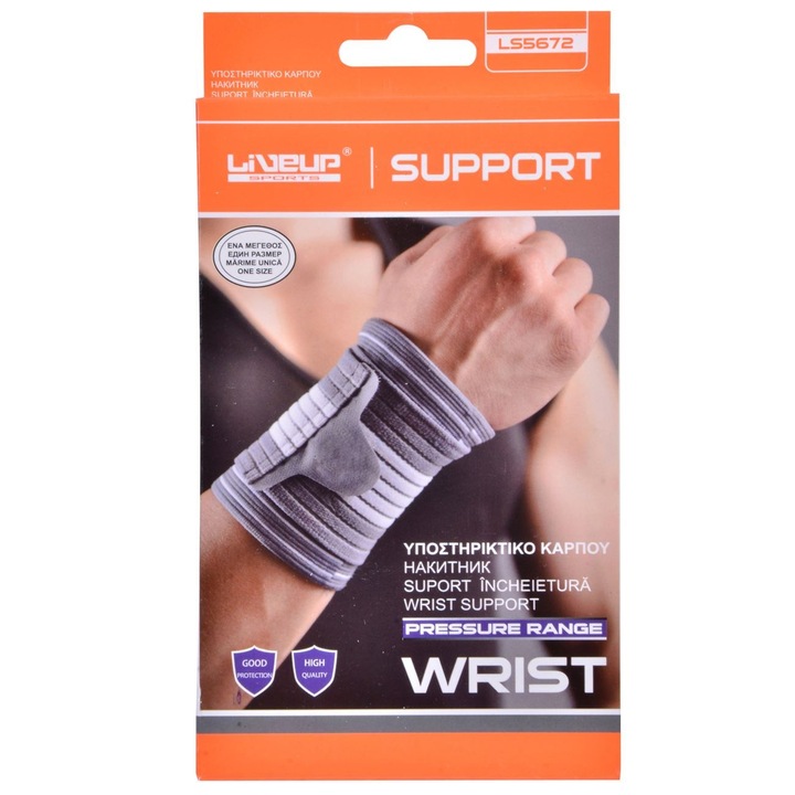 Suport elastic, Cali, protectie pentru incheietura, gri, unisex