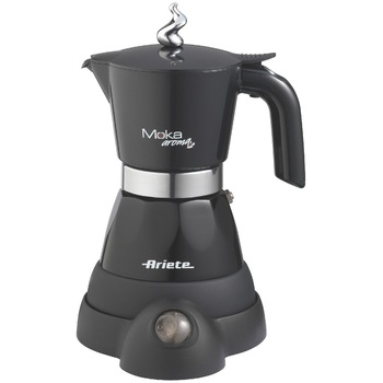 Aparat de cafea Ariete Moka Aroma 1368 , 480 W , 6 cesti si adaptor pentru 4 cesti, Negru Aparat de cafea Ariete Moka Aroma 1368 , 480 W , 6 cesti si adaptor pentru 4 cesti, Negru