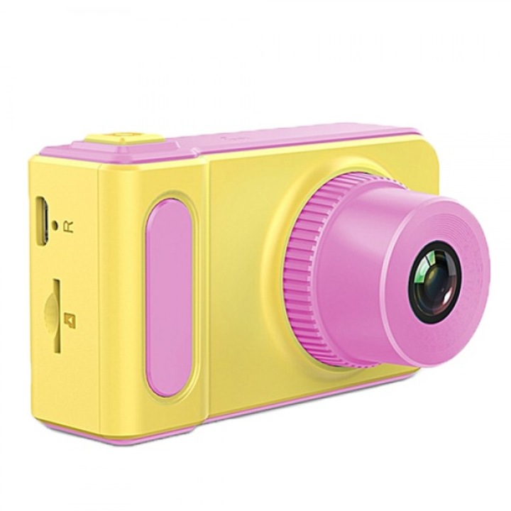 Спортна Камера за деца, За снимки или видео, 720x320, Вграден микрофон, SD карта, 16GB, Kingston, Розаво/Жълт