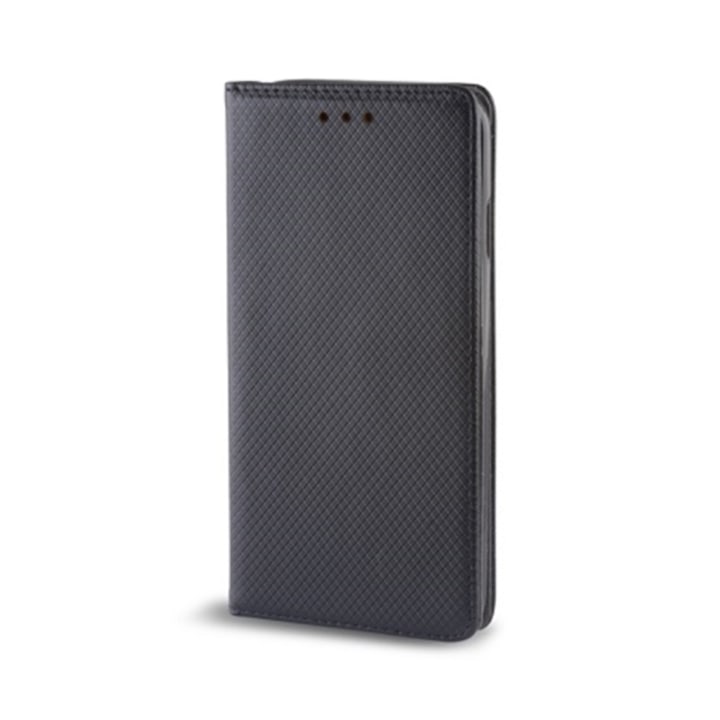 Husa tip carte piele inchidere magnetica, Huawei P30 Lite, Neagra