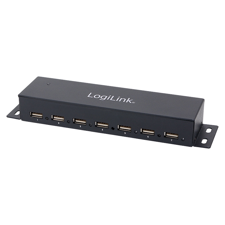 Хъб Logilink UA0148, 7 порта, USB 2.0, метален