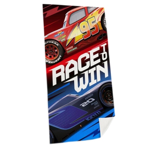 Prosop de plaja Fulger McQueen si Jackson Storm 140x70 cm Cars 3