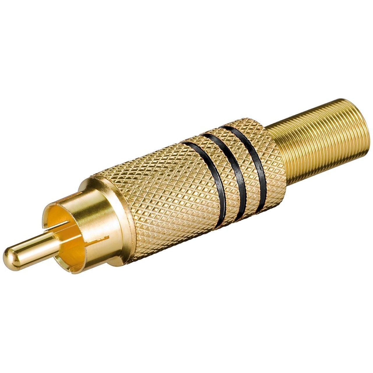 Mufa RCA tata aurita inel megru cablu protector, Goobay