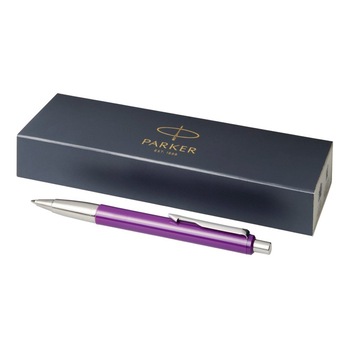 Pix Vector, Parker, JU032, otel inoxidabil, plastic, violet, argintiu, breloc inclus din piele ecologica si metal Pix Vector, Parker, JU032, otel inoxidabil, plastic, violet, argintiu, breloc inclus din piele ecologica si metal