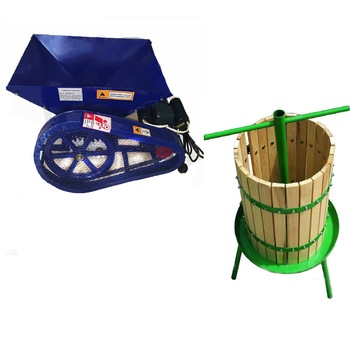 Set Zdrobitor struguri electric 500W, 500Kg /ora, Micul Fermier + Teasc 35L Lemn Verde Set Zdrobitor struguri electric 500W, 500Kg /ora, Micul Fermier + Teasc 35L Lemn Verde