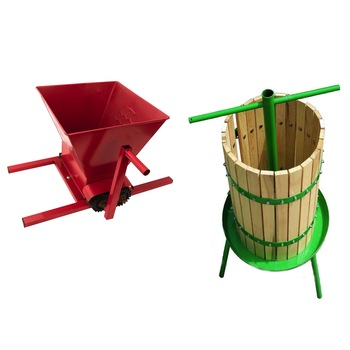 Zdrobitor Struguri Manual, 300Kg/Ora, 22L, URAL + Teasc Presa 35L lemn Verde Zdrobitor Struguri Manual, 300Kg/Ora, 22L, URAL + Teasc Presa 35L lemn Verde