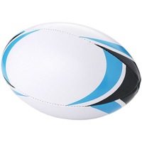 Minge de rugby, 2 layere, marime 5, Everestus, SM01, pvc, alb, albastru, desfacator de sticle inclus