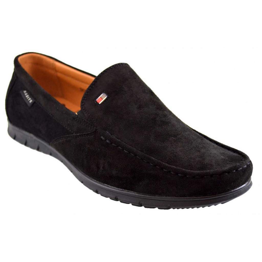 Mocasini Negri Barbati Piele Intoarsa Amalfi