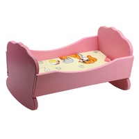 Patut balansoar OnemisFlot pentru papusi, lemn roz