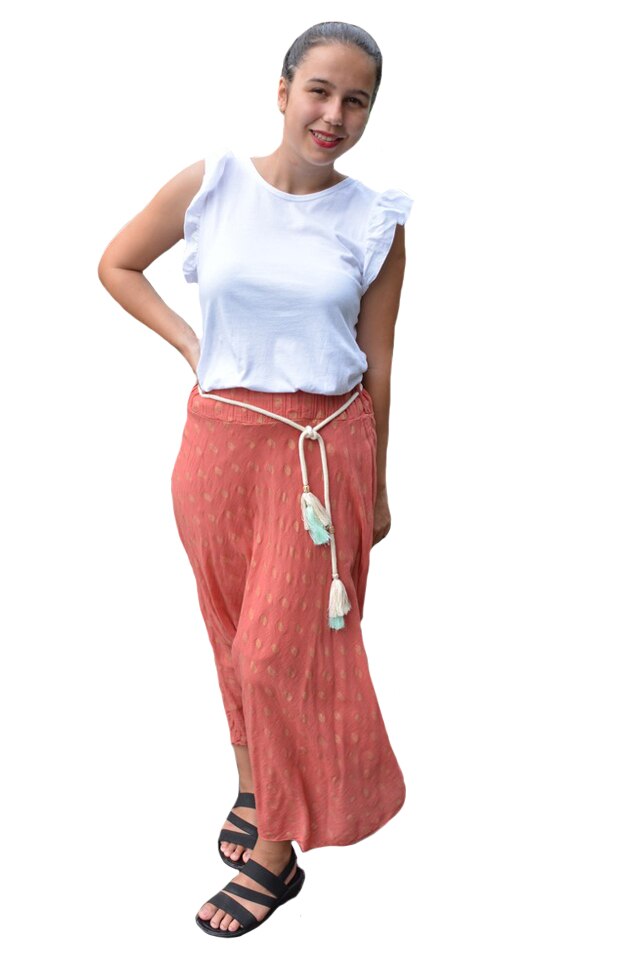 Fusta dama Karoline, lunga, cu model brodat, D&J Exclussive, Portocaliu