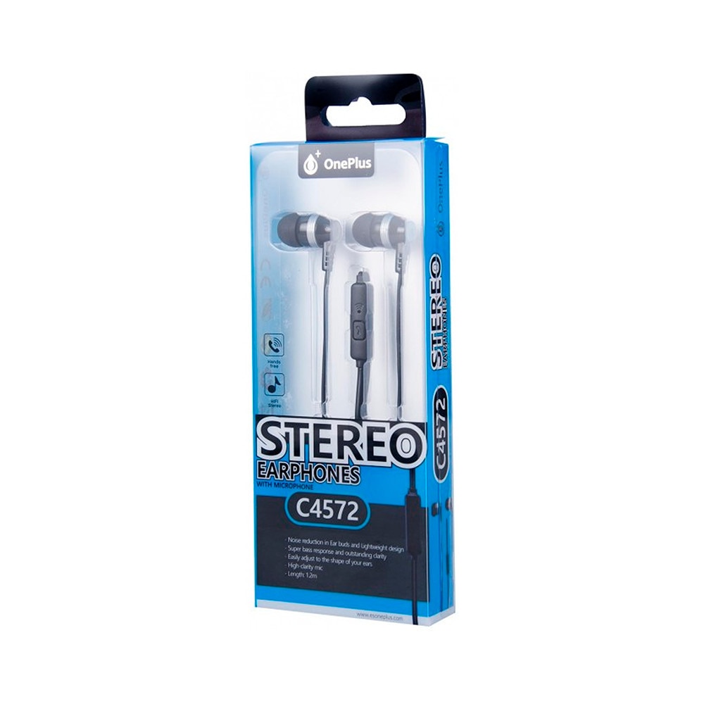 Căști stereo 1Tech One Plus, model C4572 cu microfon pentru dispozitive mobile, Negre