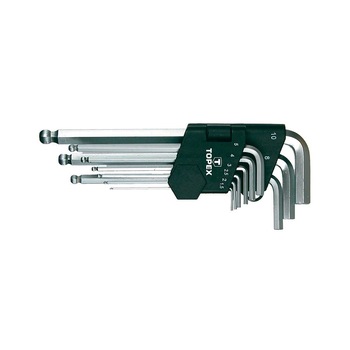 Set 9 chei imbus, 1.5-10 mm, Topex 35D957 Set 9 chei imbus, 1.5-10 mm, Topex 35D957
