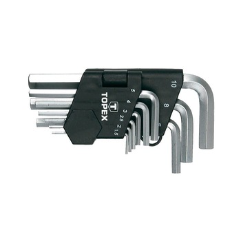 Set 9 chei imbus, 1.5-10 mm, Topex 35D955 Set 9 chei imbus, 1.5-10 mm, Topex 35D955