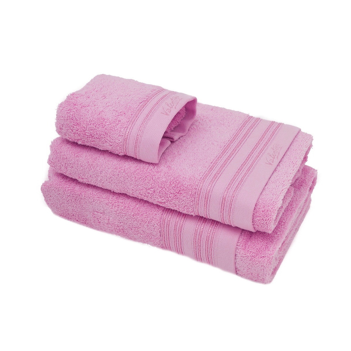 Set de 3 prosoape baie Valentini Bianco TM703 , Roz