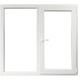 Fereastra PVC cu geam termopan, 4 camere, 1000 mm x 1000 mm, alb, deschidere dreapta