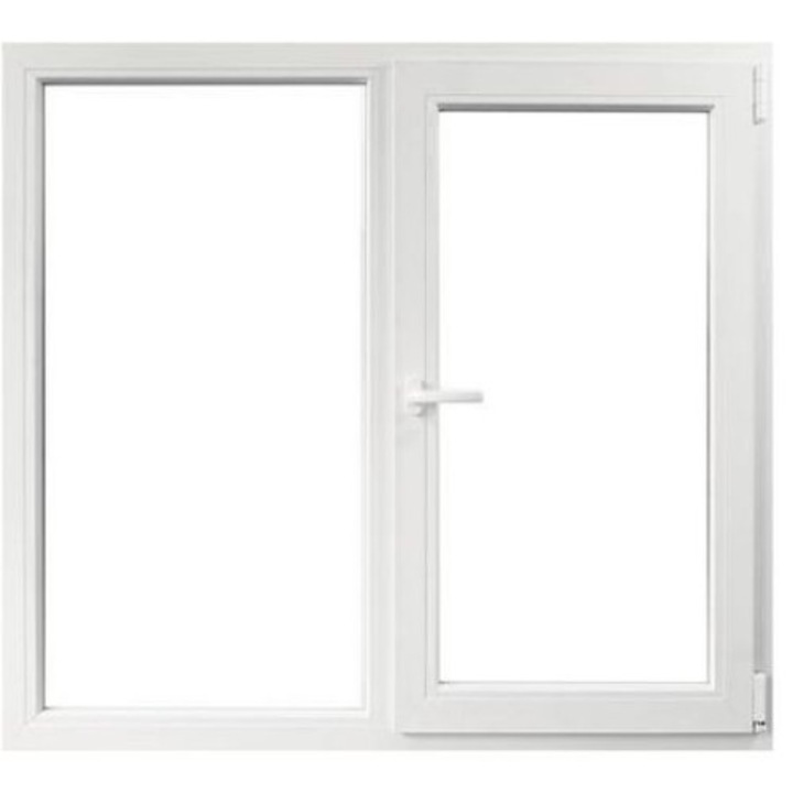 Fereastra PVC cu geam termopan, 4 camere, 1000 mm x 1000 mm, alb, deschidere dreapta