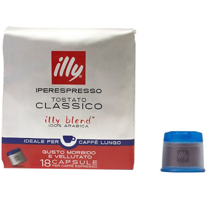 Capsule cafea Illy Iperespresso Lung, 18 capsule, 111.6 gr