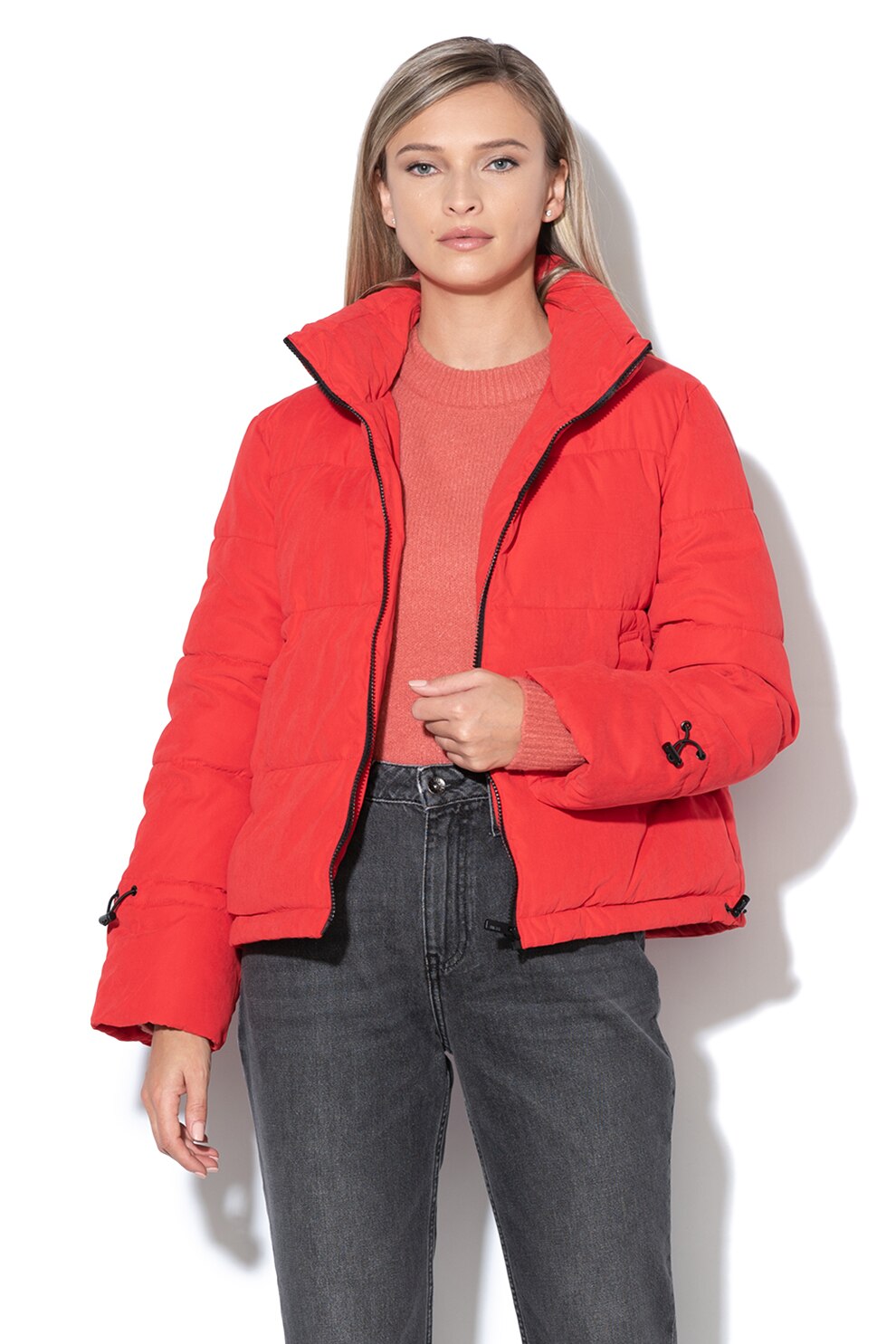 BIG STAR, Geaca cu guler inalt Aya, Rosu, L