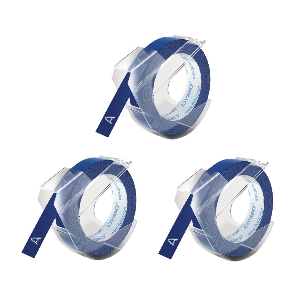 Etichete plastic embosabile DYMO DY898140 Omega, 9mmx3m, albastru, 3buc/set, S0847740 S0898140