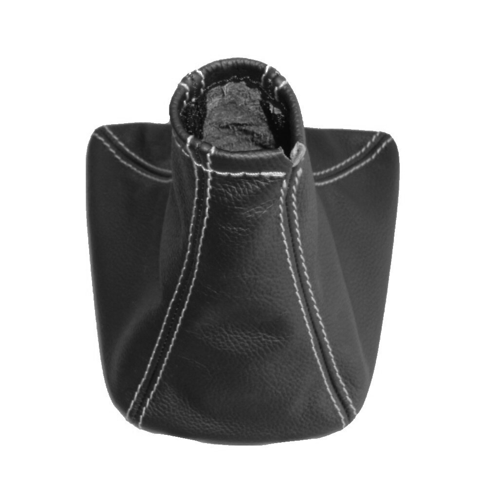 Aforce Auto Black Real Leather Gear & Handbrake Gaiters Set For Jaguar X-Type (2001-2009)