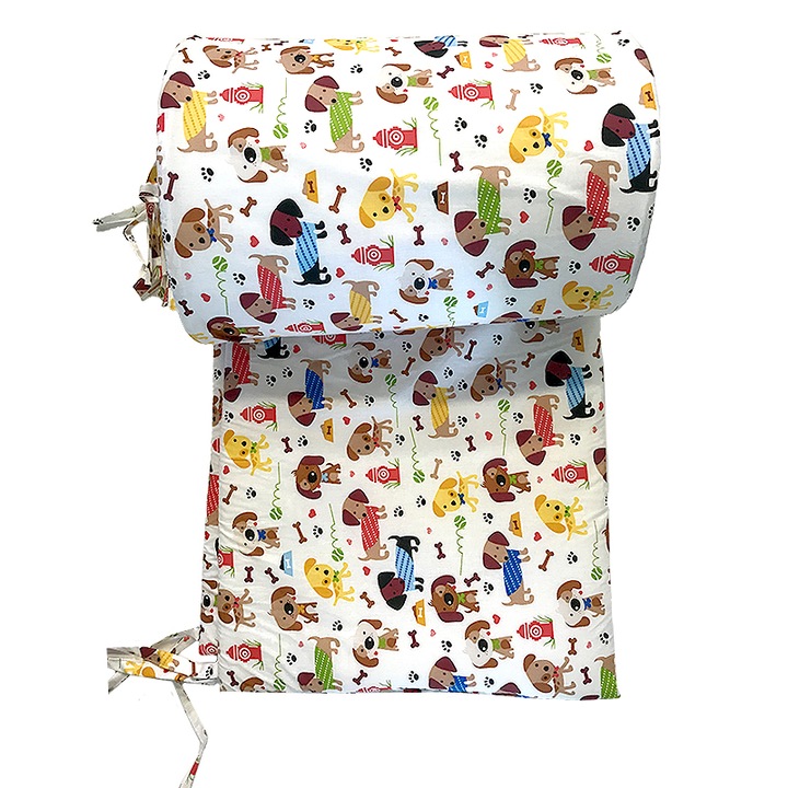 Aparatoare protectii laterale pat pufoase 120x60, Catelusi