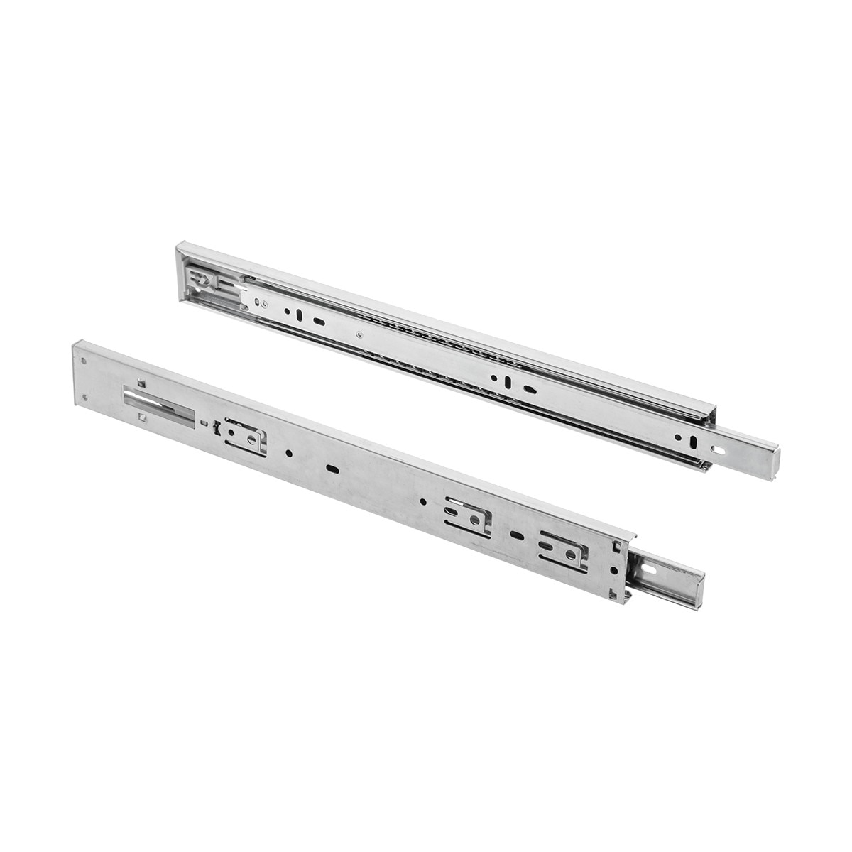 Set 2 glisiere Push to Open, L= 450 mm, cu bile si extragere totala