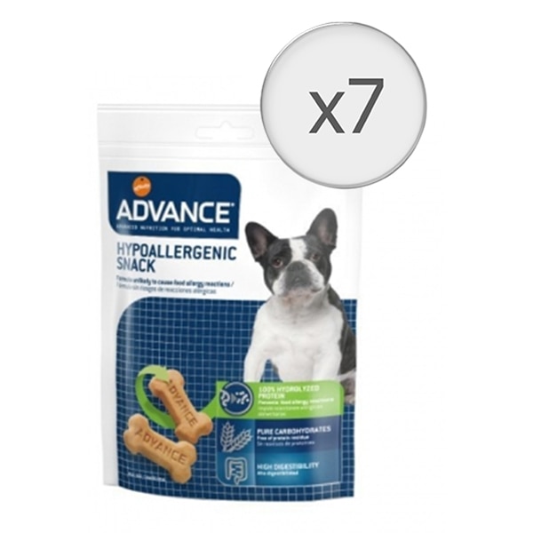 Recompense pentru caini, Advance Hypoalergenic Snack, 7 buc x 150g