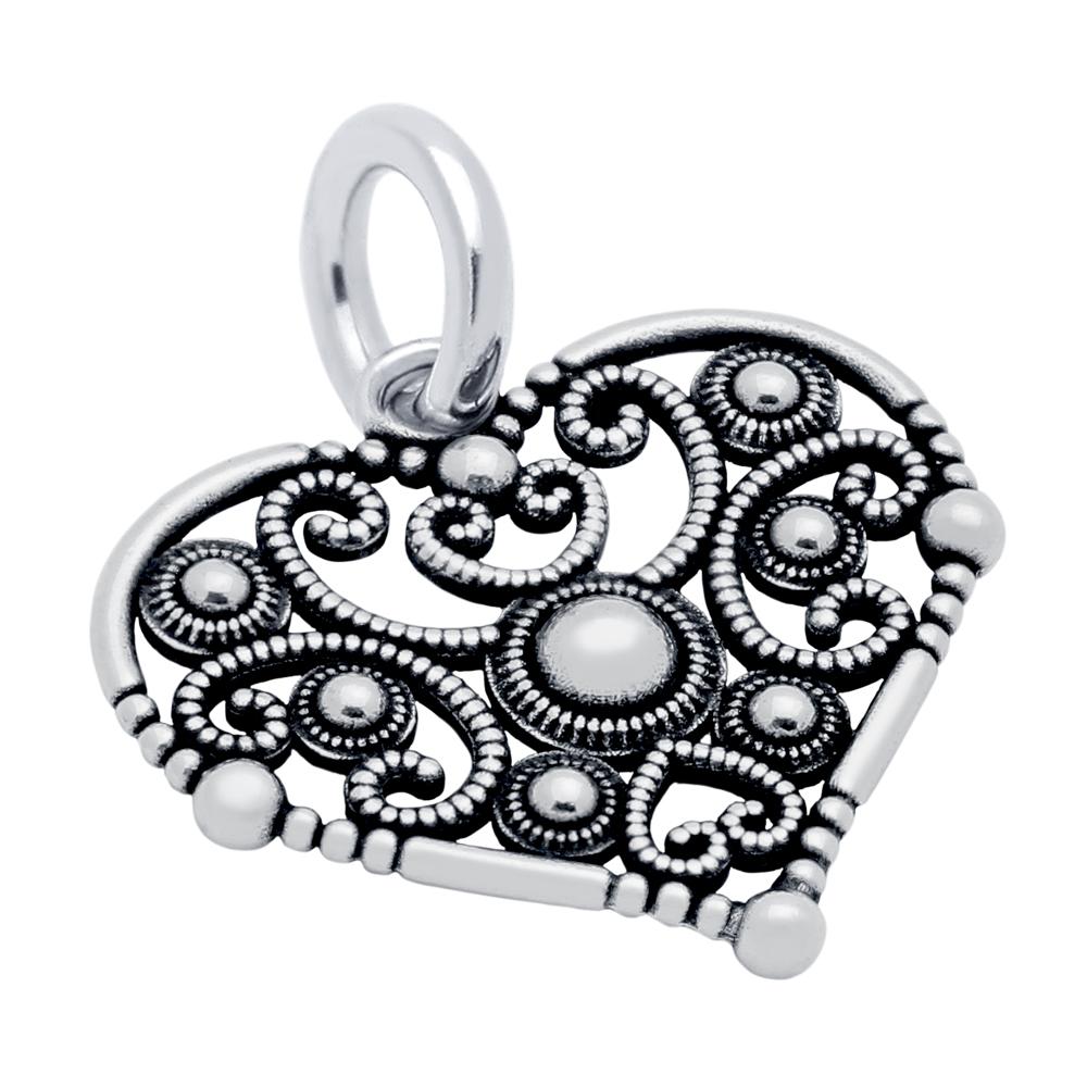 Pandantiv argint 925 inimioara lucrata in filigran